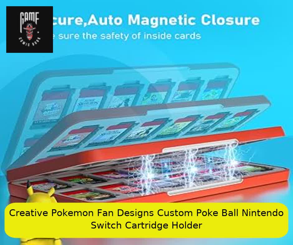 Creative Pokemon Fan Designs Custom Poke Ball Nintendo Switch Cartridge Holder