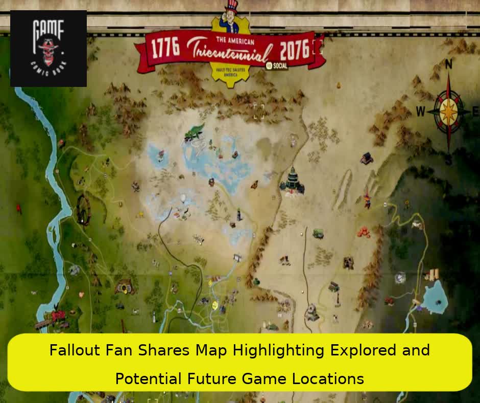 Fallout Fan Shares Map Highlighting Explored and Potential Future Game Locations