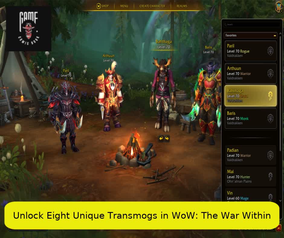 Unlock Eight Unique Transmogs in WoW: The War Within