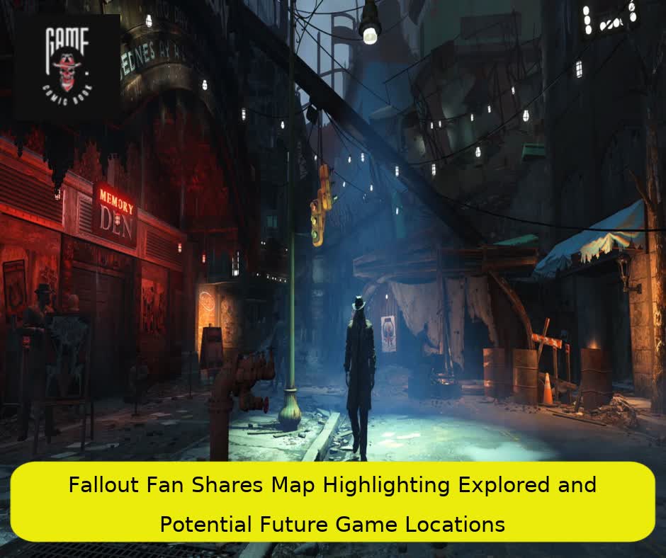 Fallout Fan Shares Map Highlighting Explored and Potential Future Game Locations