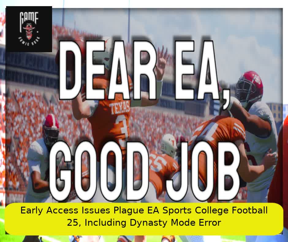 Early Access Issues Plague EA Sports College Football 25, Including Dynasty Mode Error