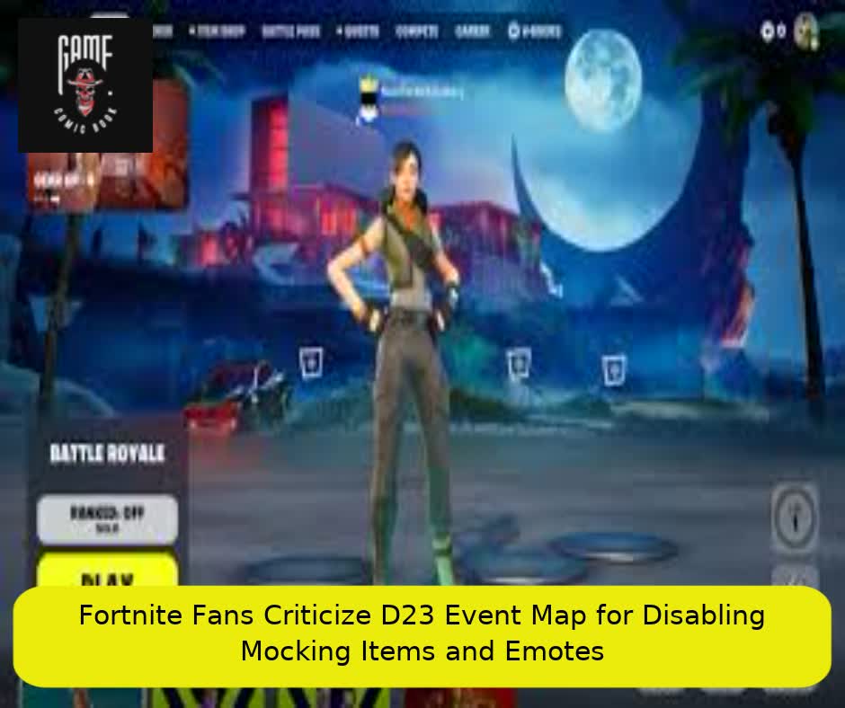 Fortnite Fans Criticize D23 Event Map for Disabling Mocking Items and Emotes