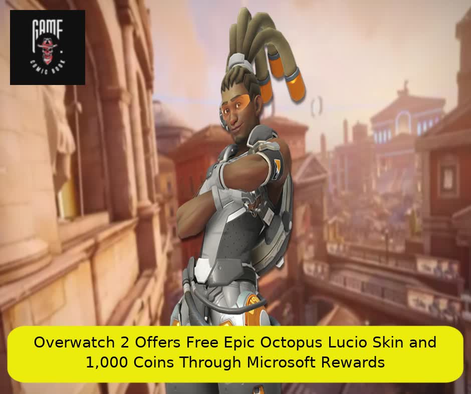 Overwatch 2 Offers Free Epic Octopus Lucio Skin and 1,000 Coins Through Microsoft Rewards