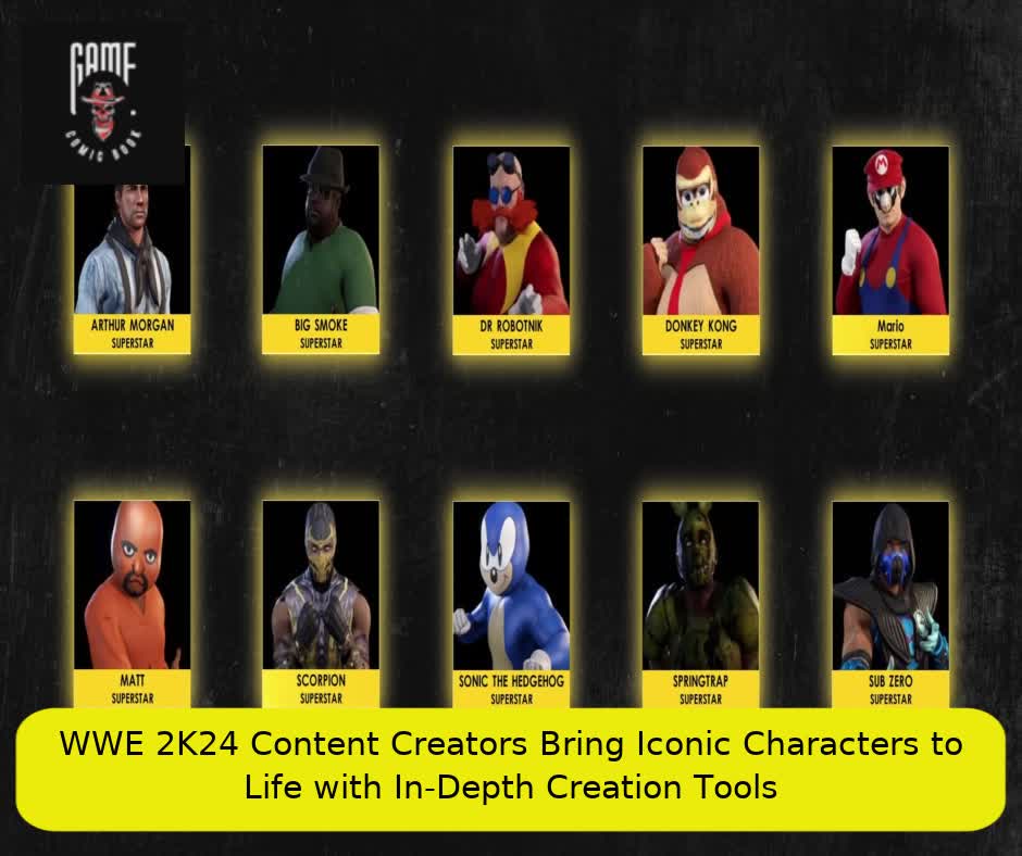 WWE 2K24 Content Creators Bring Iconic Characters to Life with In-Depth Creation Tools