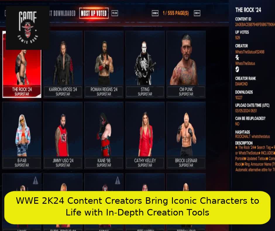 WWE 2K24 Content Creators Bring Iconic Characters to Life with In-Depth Creation Tools