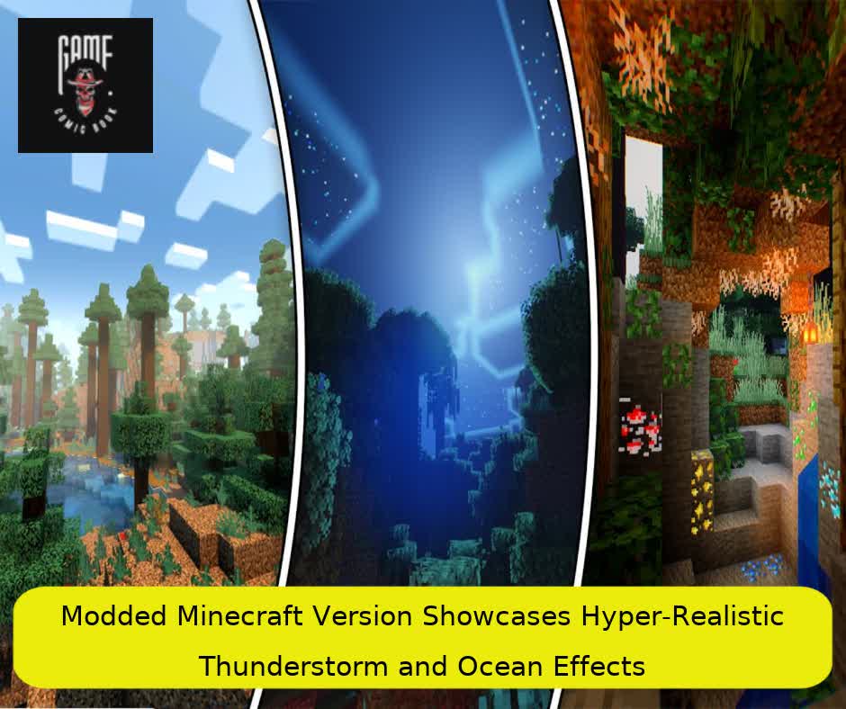 Modded Minecraft Version Showcases Hyper-Realistic Thunderstorm and Ocean Effects