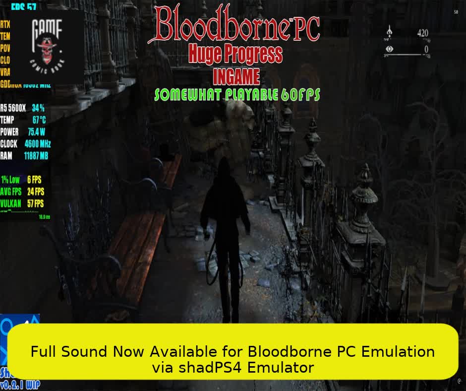 Full Sound Now Available for Bloodborne PC Emulation via shadPS4 Emulator